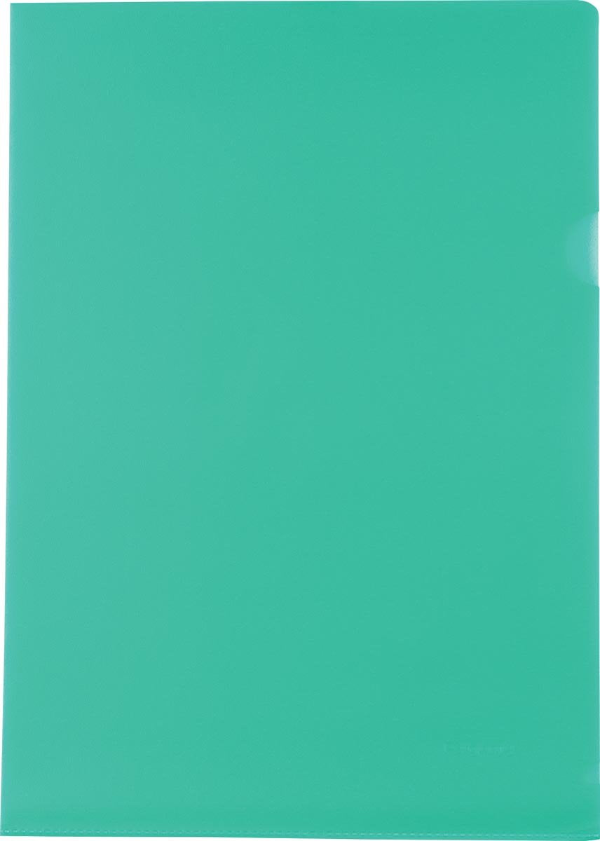 Cartella a L Pergamy, piedi A4, pp da 120 micron, conf. da 25, verde
