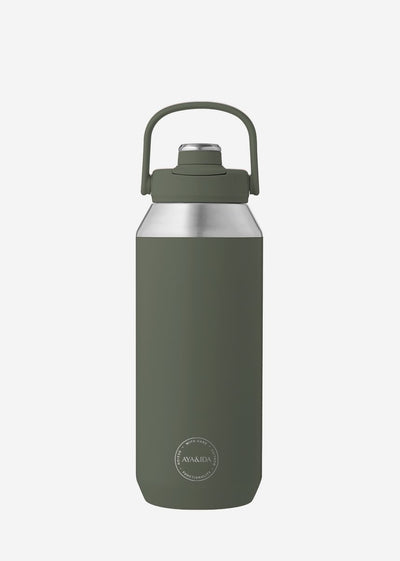 Aya ida aya ida - sports bottle - drinkfles - thermosfles - waterfles - rvs - 950 ml - tropical green