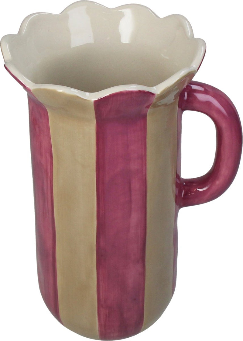 Jarrón colección HD rayas loza 16x13,8x25,5cm