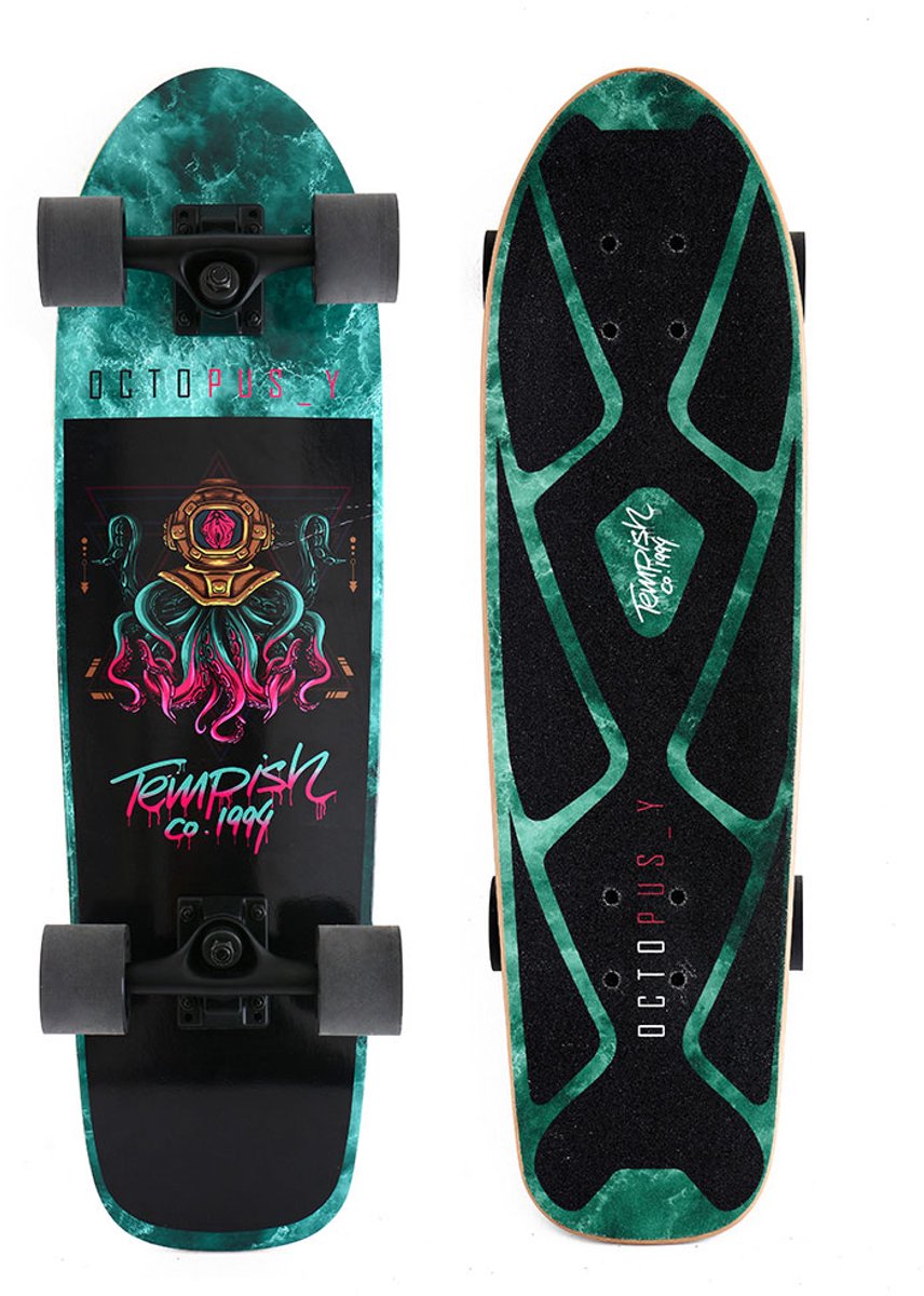Tabla cruiser Tempish octopuss - 28,5 pulgadas (72 cm) - patineta cruiser compacta
