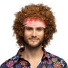 Boland pruik hippie groove met haarband
