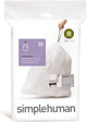 Bolsas de basura Simplehuman code r - 10 litros - 20 piezas - con cordón - blanco