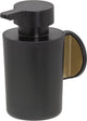 Tiger tune - dispenser sapone 180 ml - senza forare - nastro autoadesivo da 3 m - nero spazzolato oro
