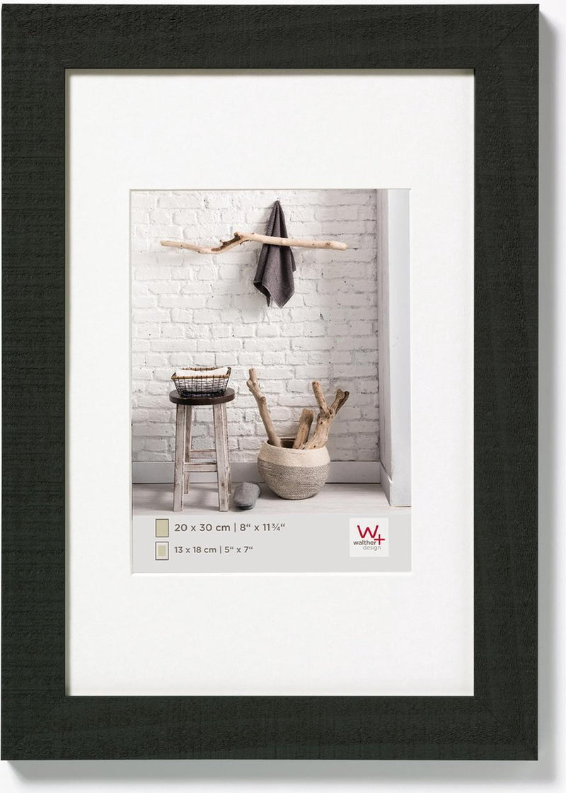 Casa Walther - cornice in legno - misura foto 18x24 cm - nera