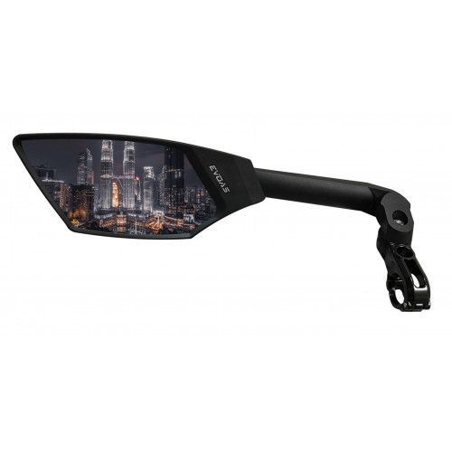 Evoas espejo e-bike lujo negro ajustable izquierda + derecha