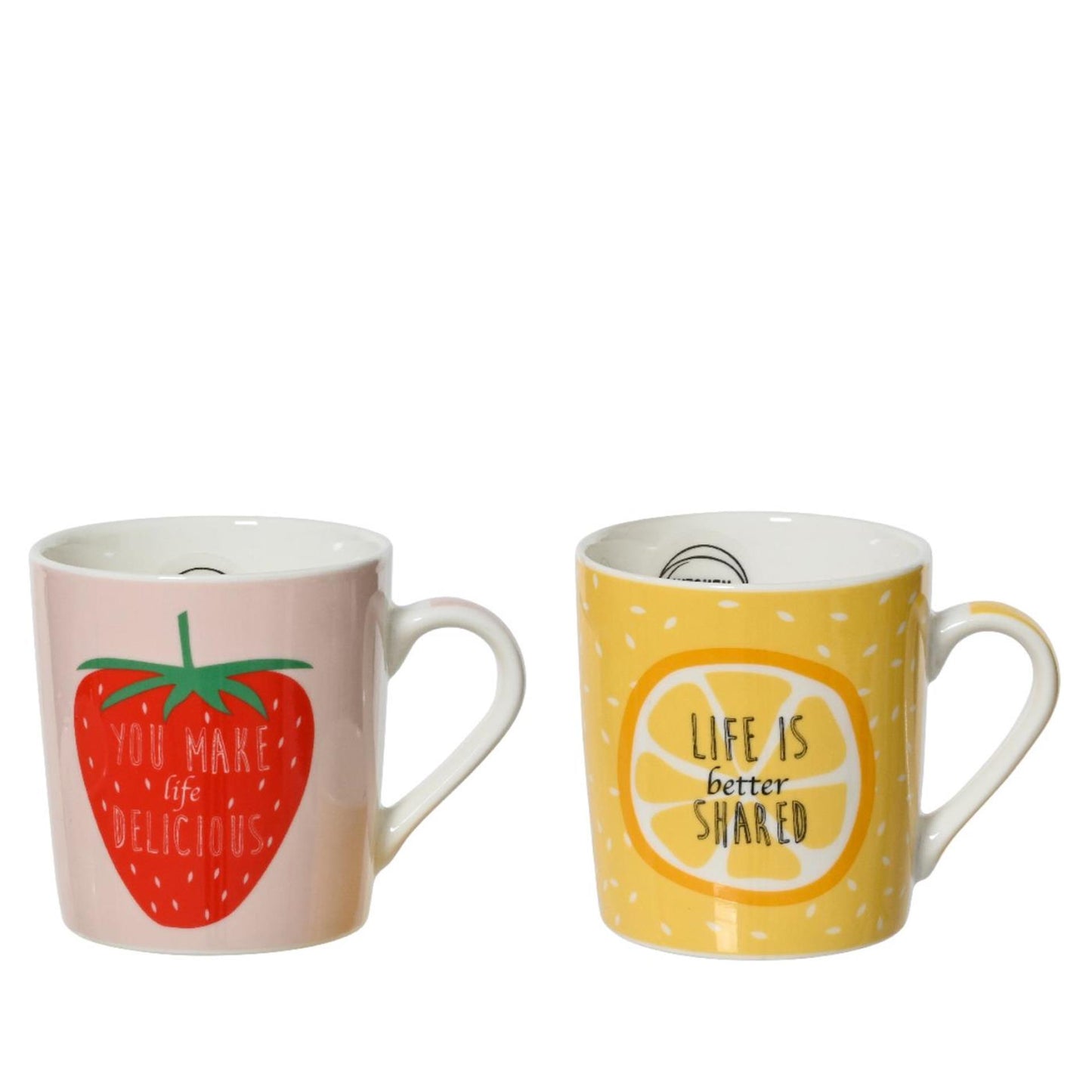 Taza porcelana Decoris 250ml fresa naranja