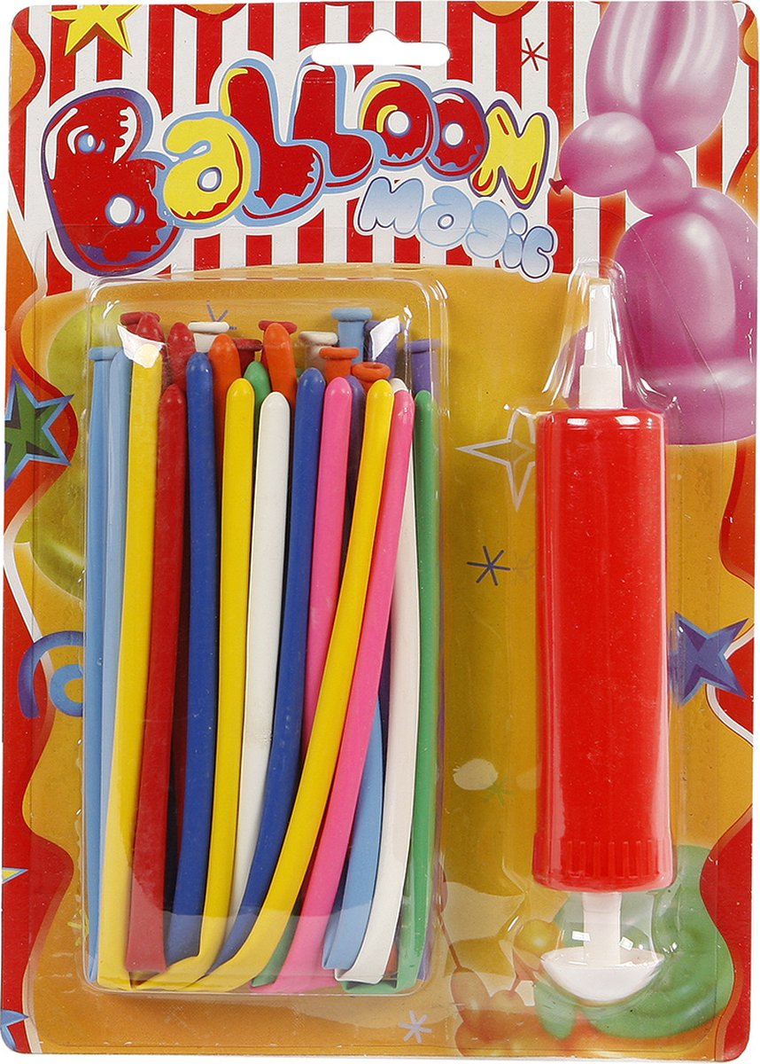 Globos modelables con bomba, 20º.