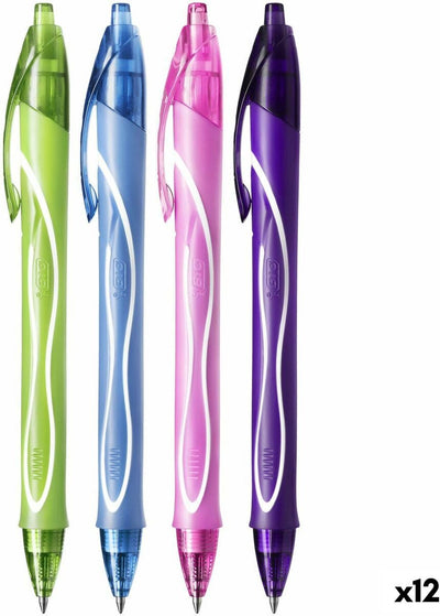Bolígrafo de gel Bic gel-ocity secado rápido 4 colores 12 piezas