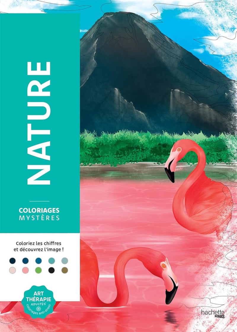 Hachette coloriages mystères nature - libro da colorare per adulti da colorare con i numeri -