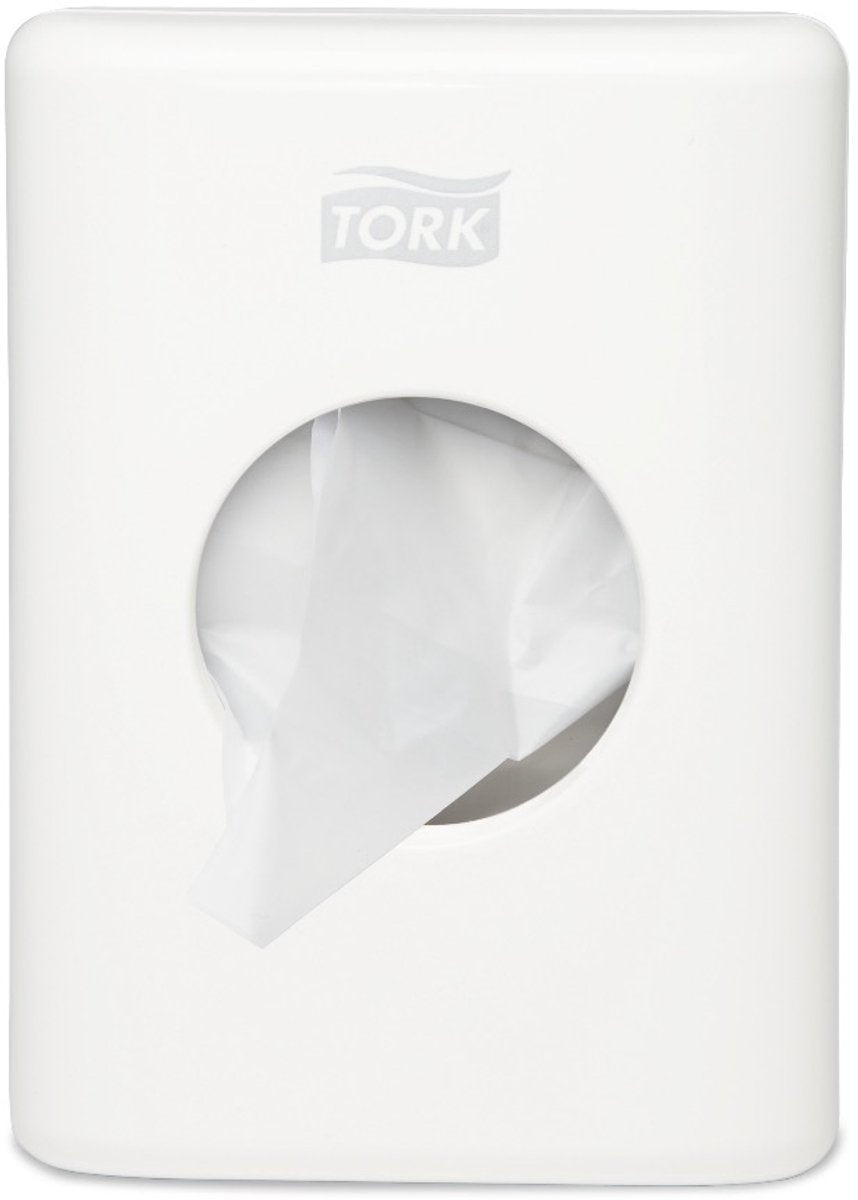 Tork 566000 dispenser di sacchetti di assorbenti bianchi 36x140x100mm al pezzo dispenser di sacchetti di assorbenti (566000)