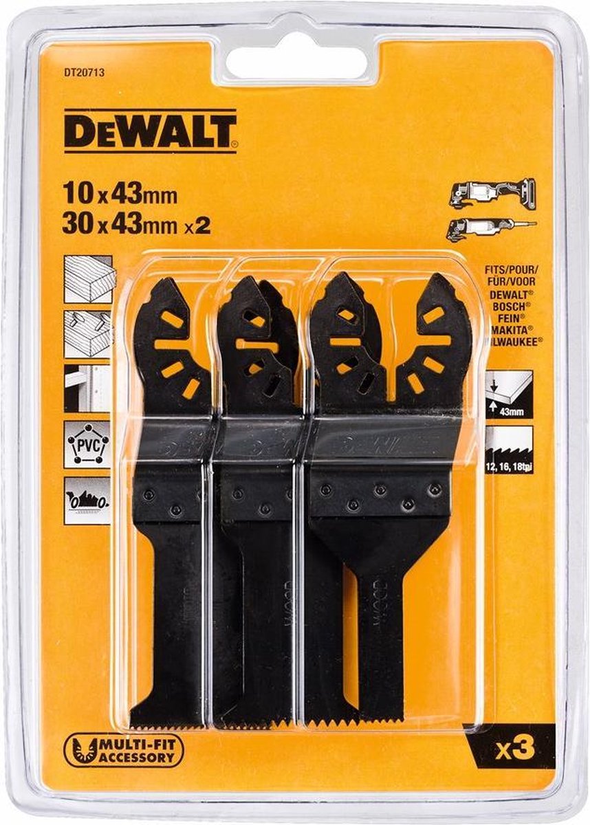 Set lame per sega Dewalt da 3 pezzi (dt20701-qz, dt20706-qz, dt20704-qz) - dt20713-qz