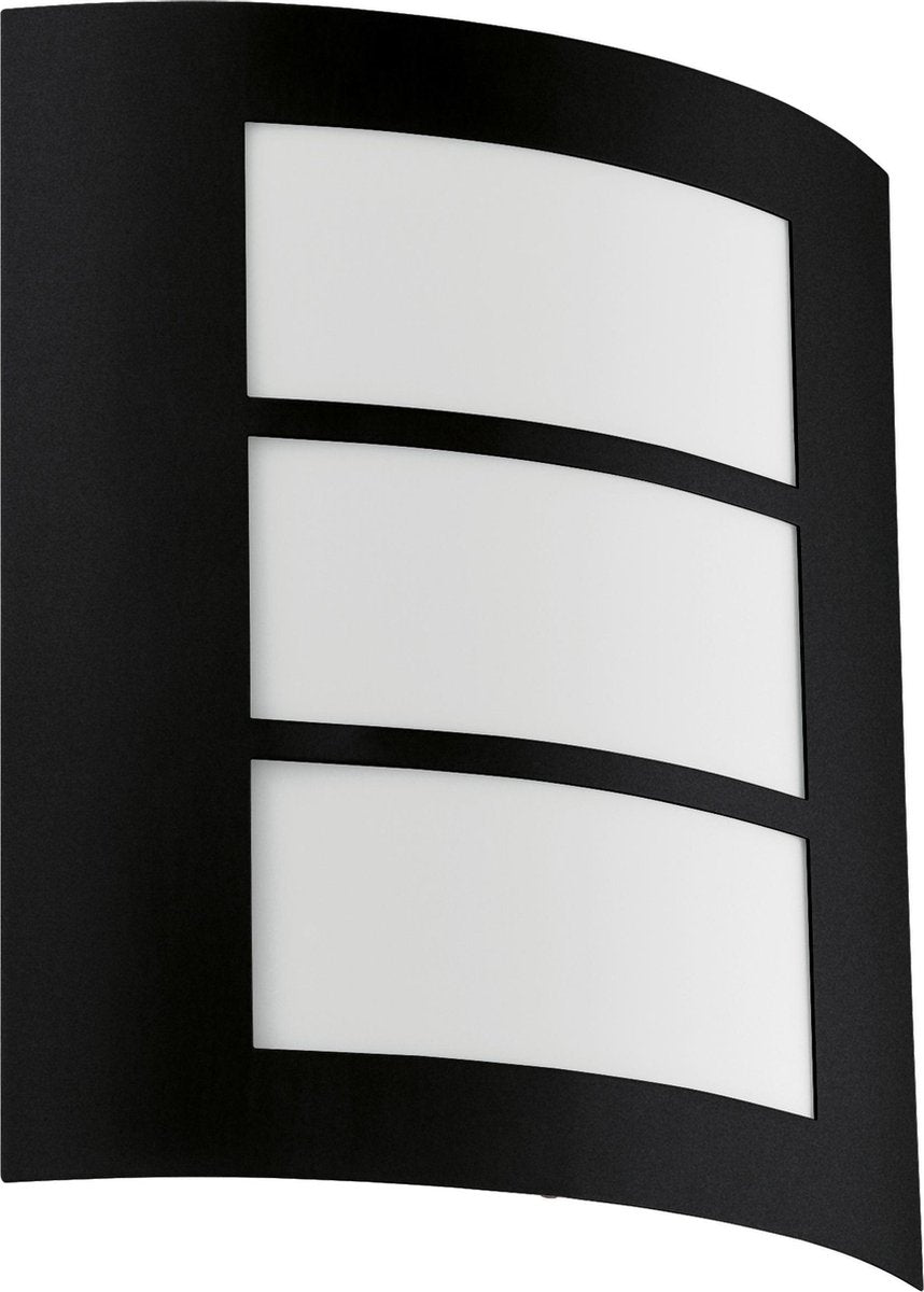 Eglo city wandlamp buiten - e27 - 26 cm - zwart wit