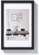 Stile Walther in acciaio - cornice in plastica - misura foto 50x70 cm - nera