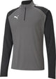 Puma teamliga 1 4 zip top heren sportshirt - smoked pearl- white