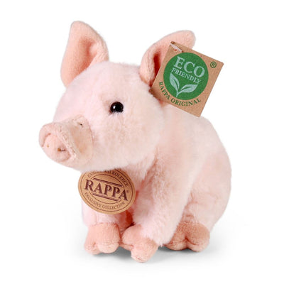 Peluche Rappa maialino 18 cm peluche ecologico rosa.