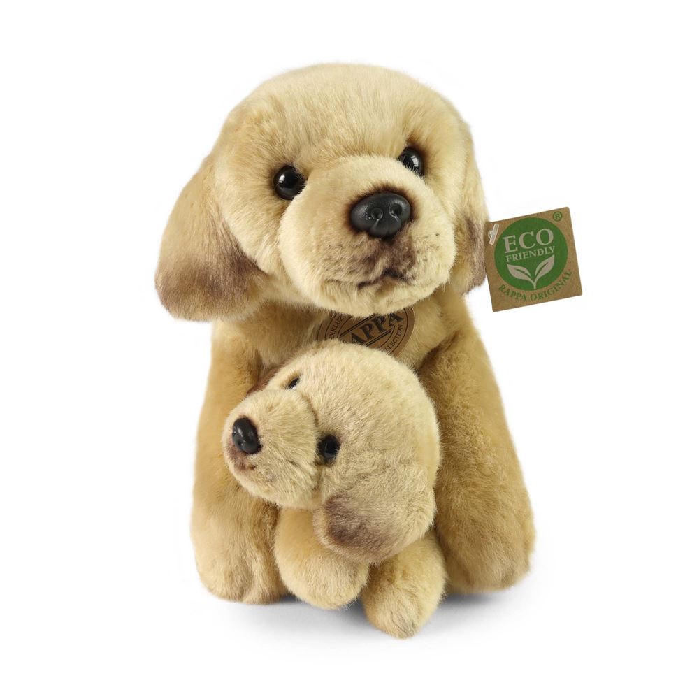 Peluche labrador retriever con cucciolo 31cm e
