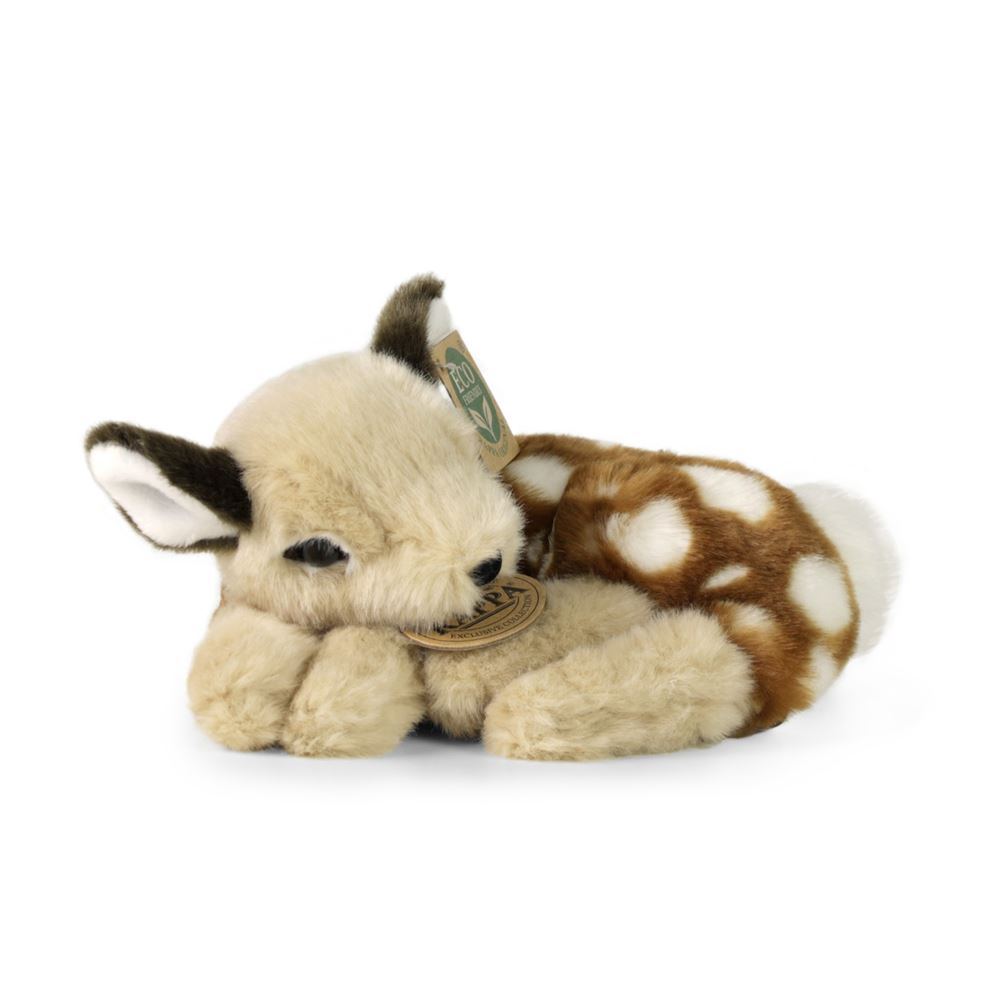 Peluche cervo sdraiato 18 cm eco-friendly