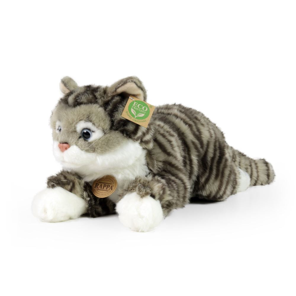 Peluche gatto soriano grigio 40 cm eco-friend