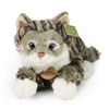 Pluche grijze tabby kat 40 cm eco-vriend