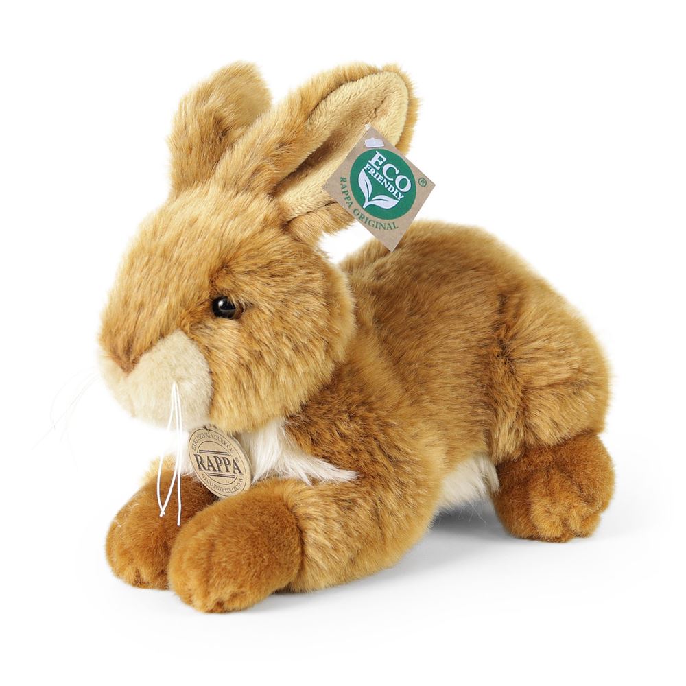 Coniglio peluche sdraiato 23 cm ecologico