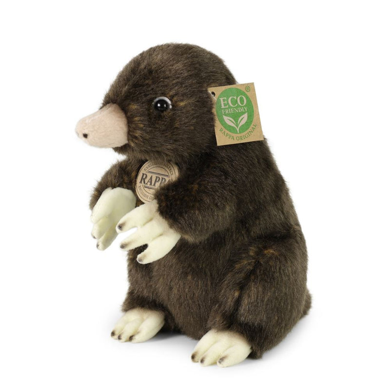 Rappa eco peluche topo 21 cm - peluche realista hecho de botellas de PET recicladas - marrón crema