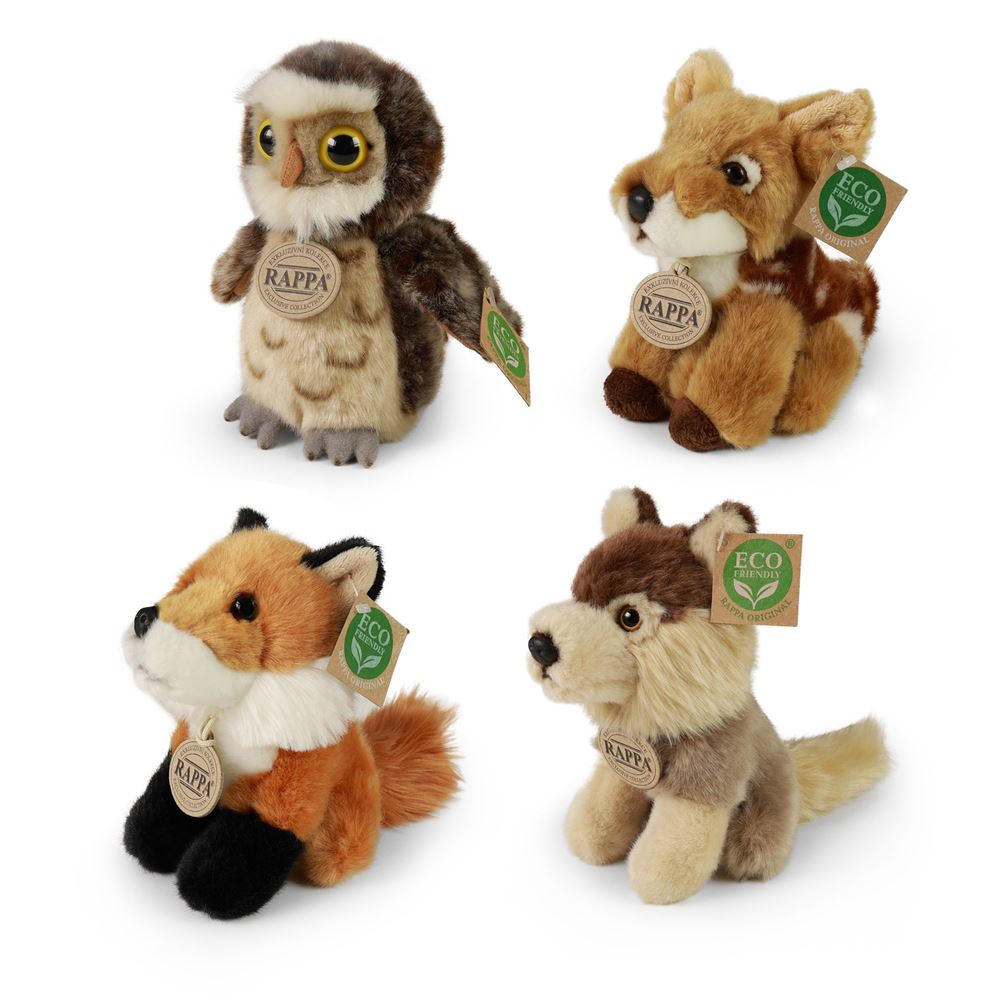 Peluche animali selvatici assortiti 16 cm eco-ven