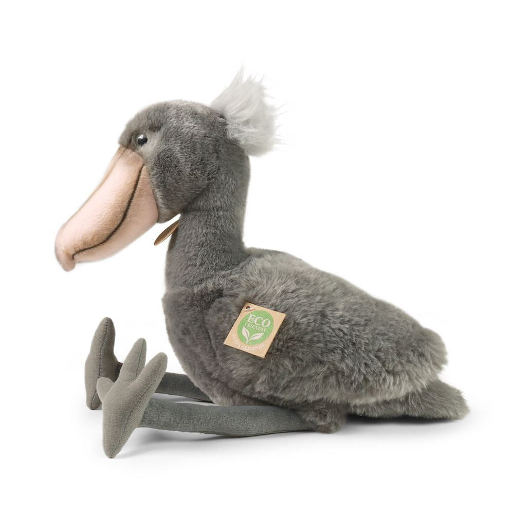 Peluche cicogna becco a scarpa 33 cm eco-friendly
