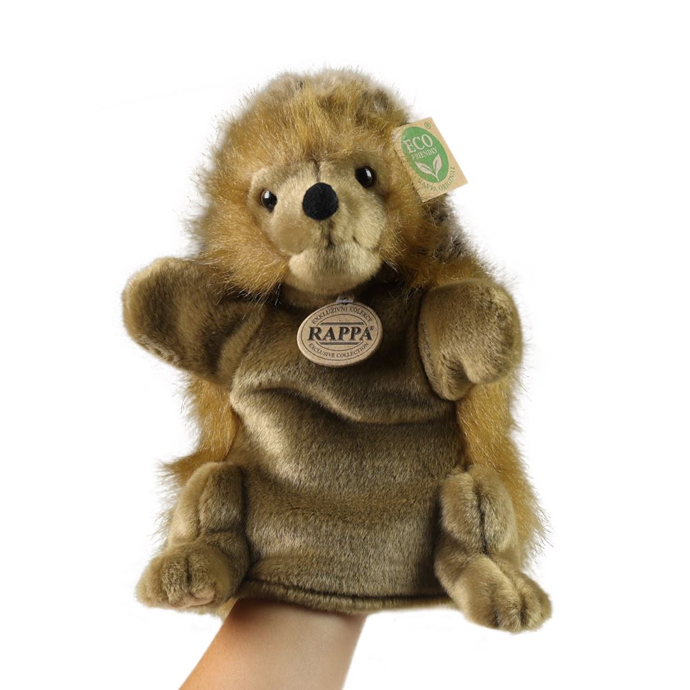 Peluche riccio burattino da mano 25 cm eco