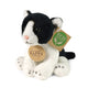 Peluche gatto bianco e nero 14 cm eco-friendly