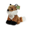 Rappa eco peluche mini zorro 19 cm - peluche realista hecho de botellas de PET recicladas - marrón, blanco, negro