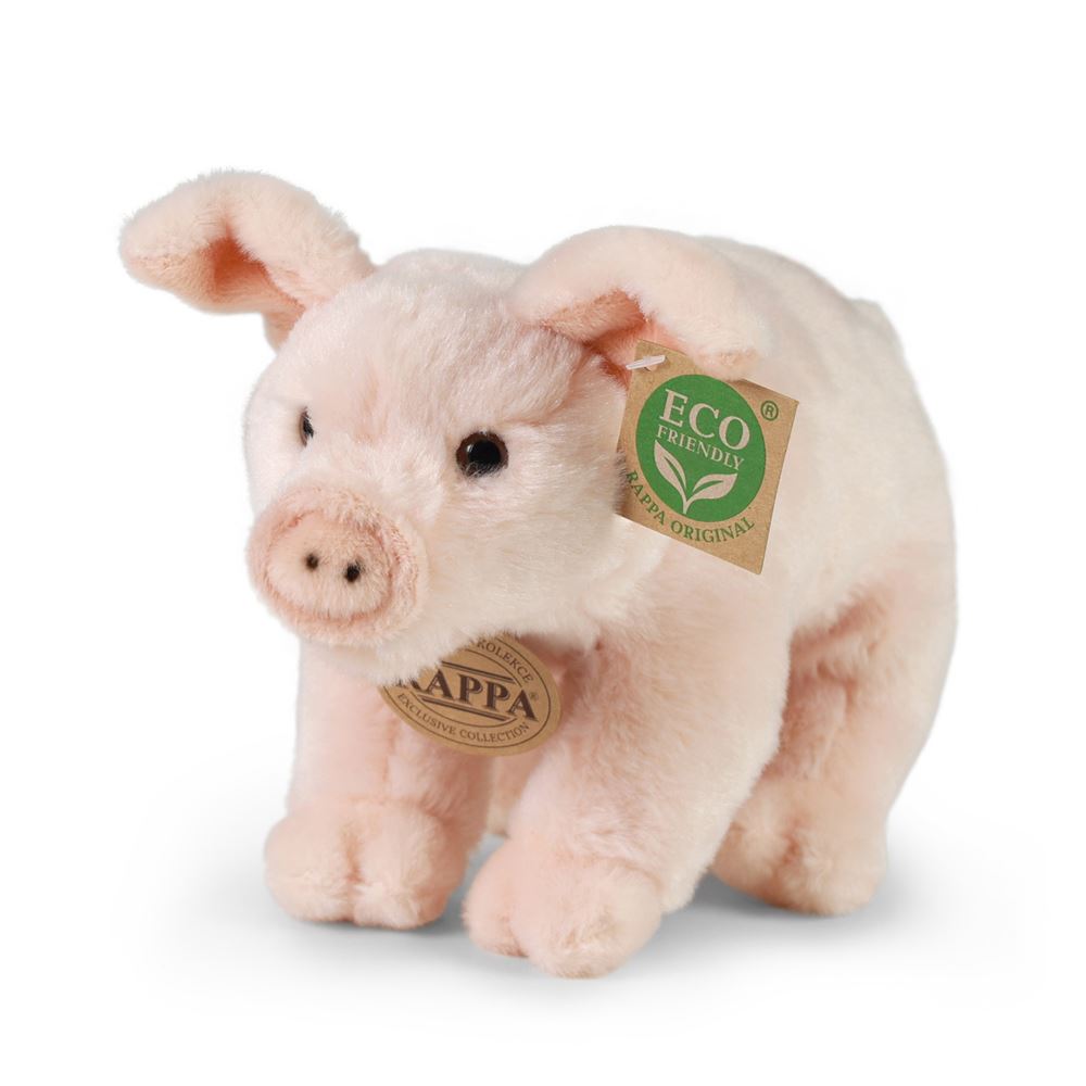 Cerdo casita de peluche 20 cm ecológico
