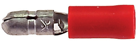 Cable Shoe Bullet Conector Male 4 mm Rojo (100 piezas)