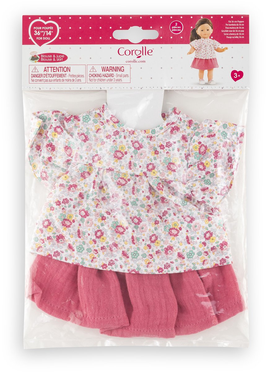 Blusa y falda para muñeca Corolle ma - 36cm