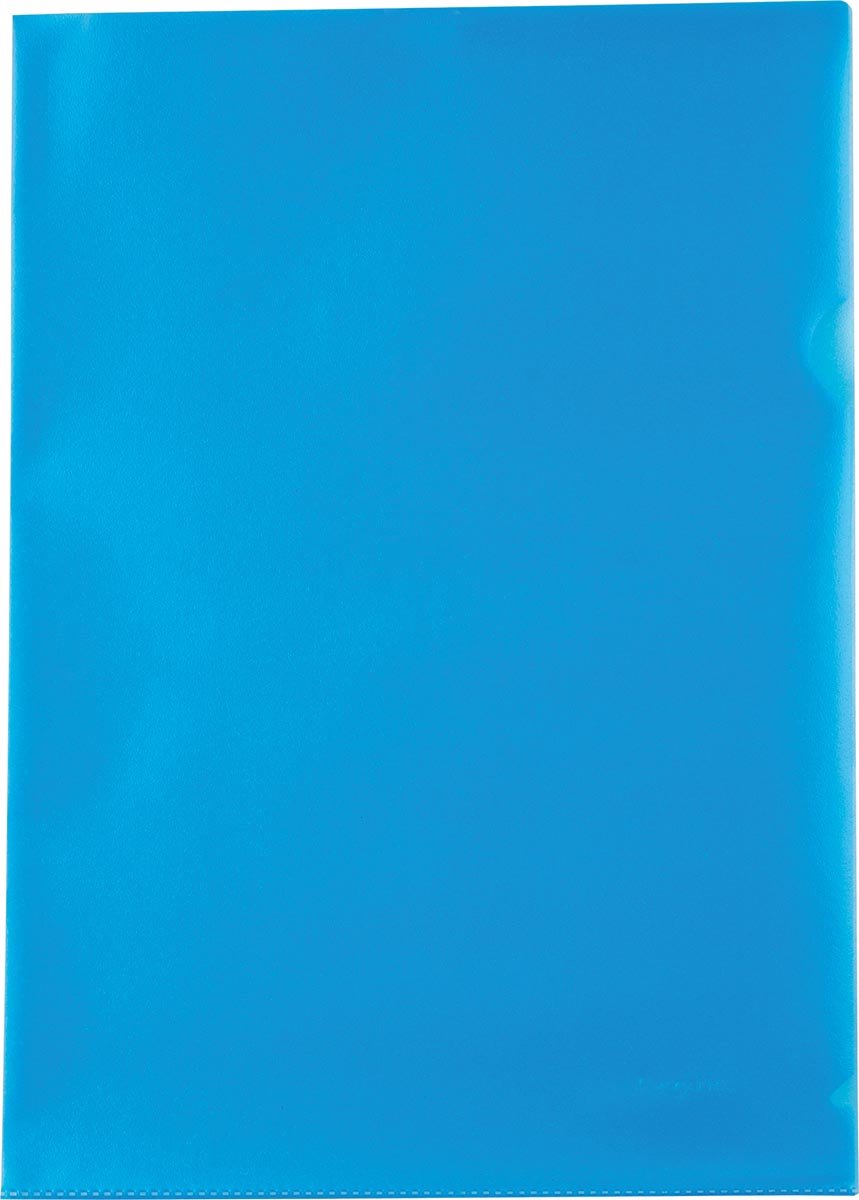 Cartella a L Pergamy, piedi A4, pp da 120 micron, conf. da 25, blu