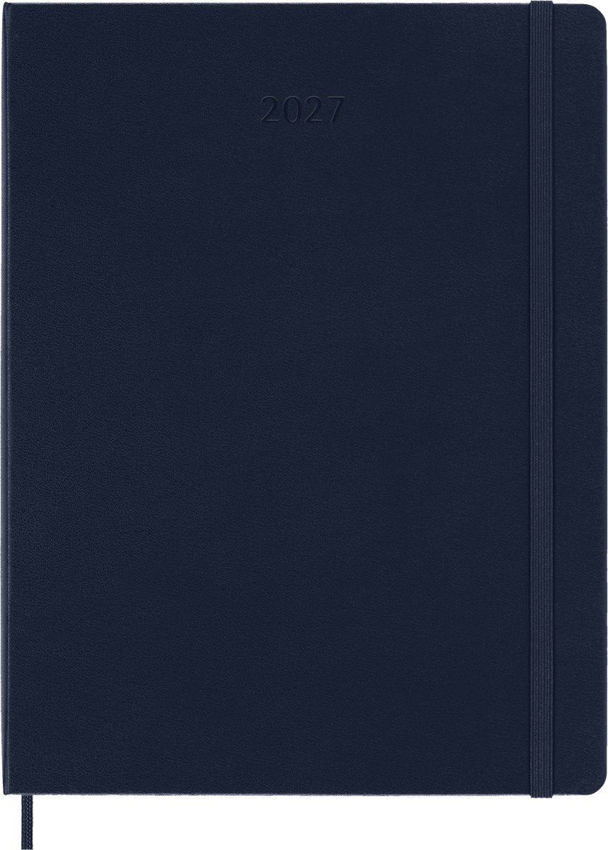 Agenda Moleskine 12 mesi - 2027 - settimanale - xl - copertina rigida - blu zaffiro