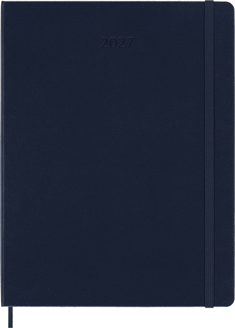 Moleskine 12 maanden agenda - 2027 - wekelijks - xl - harde kaft - saffier blauw