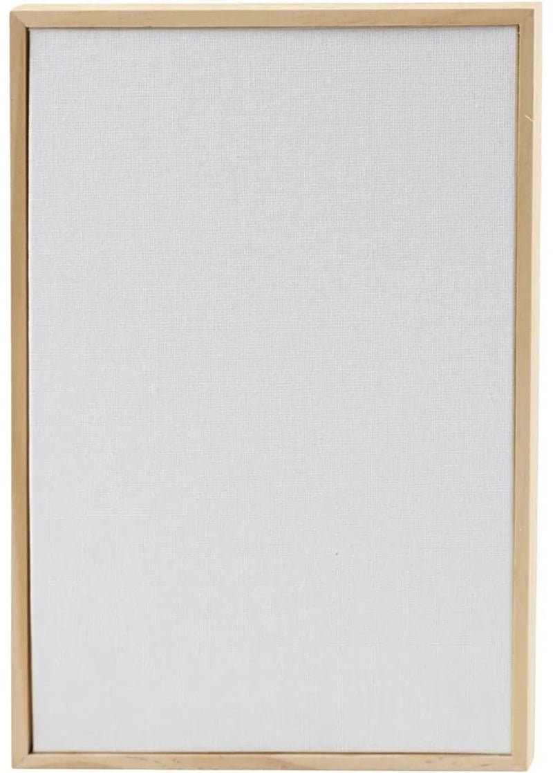 Panel de lienzo Creativ Company con marco, dimensiones 15,8x23,8 cm, 280 gr, blanco, 1 unidad