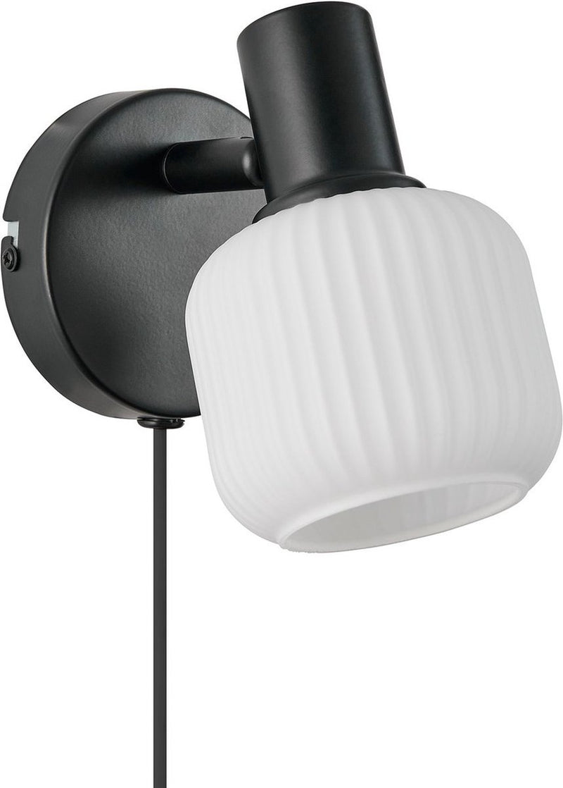 Nordlux Milford Mini Aplique - E14 - Cristal Opal Negro