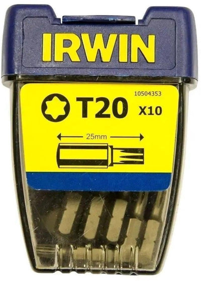 Punta a vite Irwin torx t20 - 25 mm - 10 pezzi