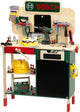 Mini banco de trabajo de juguete Bosch de Klein Toys - madera (MDF) - juego de accesorios de 100 piezas - incl. efectos de luz y sonido - multicolor