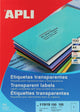 Apli transparante etiketten formaat 210 x 297 mm (b x h) 100 stuks 1 per blad doos van 100 blad