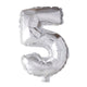Globos globo foil número '5' plateado 40cm
