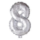 Palloncino foil Globos numero '8' argento 40cm