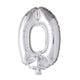 Globos globo foil número '0' plateado 40cm
