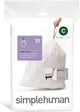 Bolsas de basura Simplehuman code c - 12 litros - 20 piezas - con cordón - blanco