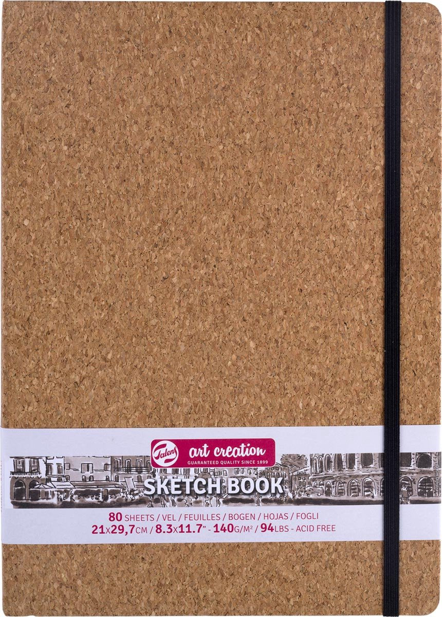 Cuaderno de bocetos de creación artística Talens de corcho | 21 x 29,7 cm, 140 g, 80 hojas