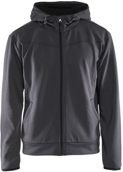 Blåkläder 3363-2526 hoodie met rits medium grijs zwart - maat 4xl
