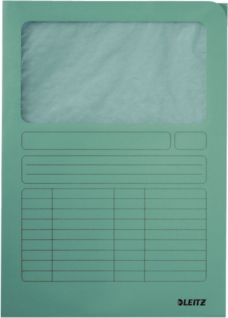 Leitz venstermap karton a4 - 100 pezzi - verde chiaro
