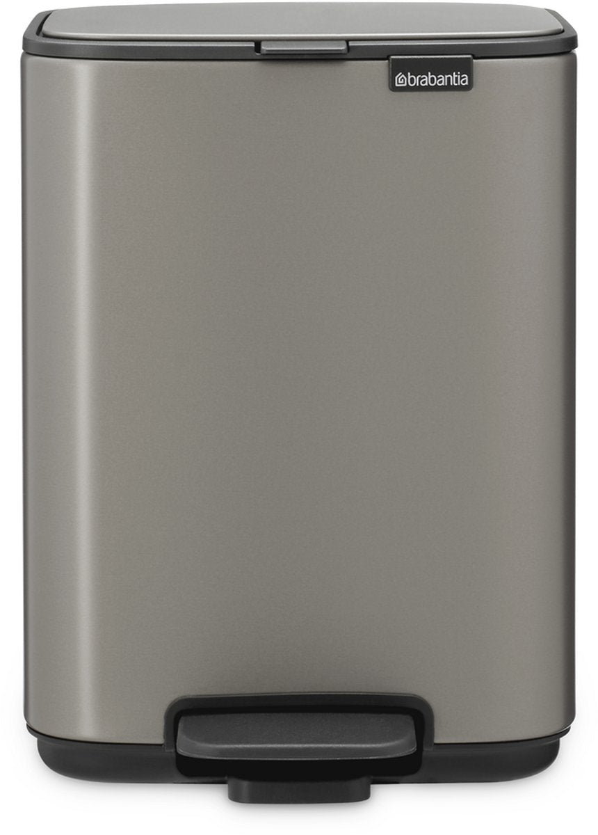 Brabantia bo pedaalemmer - 4 liter - badkamer - platinum
