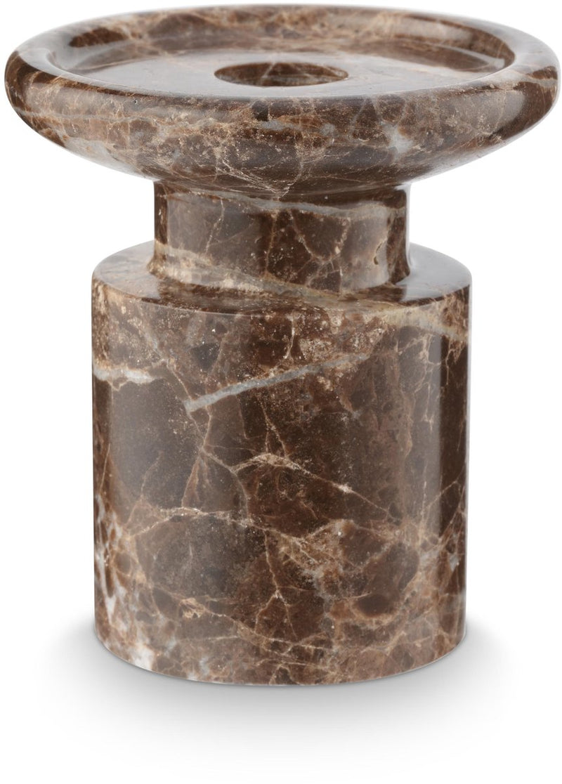 Candelabro Vtwonen - candelabro de mármol - marrón - 9x10cm